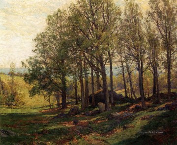 Bosque Painting - Arces en el paisaje primaveral bosque de bosques de Hugh Bolton Jones